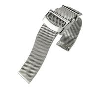 VFEBTSD 19mm 20mm 21mm 22mm Solid Stainless Steel Woven Mesh Watchband Compatible With IWC Le Petit Prince Mark18 Portofino TOP Watch Strap(19MM_STAINLESS STEEL)