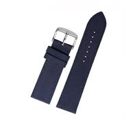 VFEBTSD 20mm 22mm Canvas Nylon Watchband Compatible With Breitling Seiko SKX007 SKX009 Citizen Water Ghost Sports Watch Strap Bracelet(Blue-silver A,24mm)