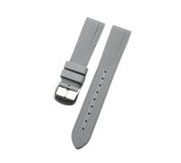 VFEBTSD 20mm 22mm New FKM Fluoro Rubber Watch Band Diving Quick Release Stainless Steel Pin Buckle Bracelet Compatible With Omega SeikoCompatible With Rolex Strap(Grey-black,22mm)