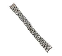 VFEBTSD 20mm Metal Straps Solid Stainless Steel Watchbands Compatible With Cuved End Links Folding Buckle Bracelet Compatible With Rolex Compatible With Water Ghost Wristbelts(Silver)