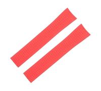 VFEBTSD 21mm Compatible With Patek Philippe Grenade Fluororubber Watch Strap Aquanaut Series 5164/5167 PP Silicone(Red,21MM_ROSEGOLD BUCKLE)