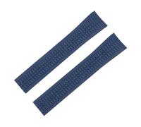 VFEBTSD 21mm Compatible With Patek Philippe Grenade Fluororubber Watch Strap Aquanaut Series 5164/5167 PP Silicone(Blue,21MM_SILVER BUCKLE)