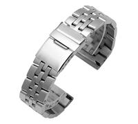 VFEBTSD 904L Solid Stainless Steel Watchband 20mm 22mm 24mm Bracelet Compatible With Breitling Watch Strap Compatible With AVENGER NAVITIMER SUPEROCEAN Belt(20mm)