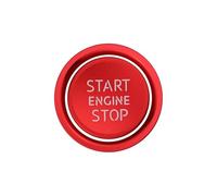 VFEBTSD Aluminum Alloy Car Engine Start Stop Ignition Button Ring Cover Sticker Compatible With Peugeot 5008 3008 408 508 2008 308 4008 Accessories(Red)