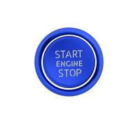 VFEBTSD Aluminum Alloy Car Engine Start Stop Ignition Button Ring Cover Sticker Compatible With Peugeot 5008 3008 408 508 2008 308 4008 Accessories(Blue)
