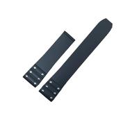 VFEBTSD Arrival Stylish Watchband Strap Rubber With Rivets Compatible With Special Santos 21mm Sport Watch Beautiful Bracelet Folding Buckle Hot(Black-No buckle)