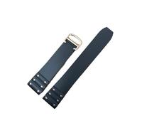 VFEBTSD Arrival Stylish Watchband Strap Rubber With Rivets Compatible With Special Santos 21mm Sport Watch Beautiful Bracelet Folding Buckle Hot(Black-rosegold)