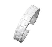 VFEBTSD Ceramic Watch Strap Compatible With Dior VIII Series Watchband Black And White Convex Mouth Type Arc 17mm 15mm(White,17mm)
