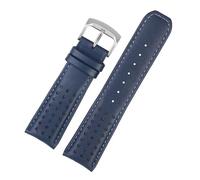VFEBTSD Compatible With CITIZEN Blue Angel Eco-Drive AT8020 JY8078 Eagle In The Air Cowhide Strap Leather Watch Band 22mm 23mm Men Bracelet(Blue-silver,23mm)