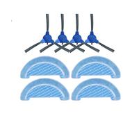 VFEBTSD Compatible With Conga 1090/1790 Ultra / 1790 Titanium Roller Side Brush Hepa Filter Mop Rag Robot Vacuums Spare Part Accessories(8PCS SET)