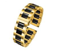 VFEBTSD Compatible With Huawei NEW GT5 Bracelet Smart WATCHGT5 Pro Ceramic Strap GT Ultimate Fashion Watch Chain Men Women GT4/GT3 Wristband 20 22mm(4101 gold black,For GT5 PRO 46mm)