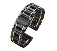 VFEBTSD Compatible With Huawei NEW GT5 Bracelet Smart WATCHGT5 Pro Ceramic Strap GT Ultimate Fashion Watch Chain Men Women GT4/GT3 Wristband 20 22mm(4110 black gold,20mm-width)
