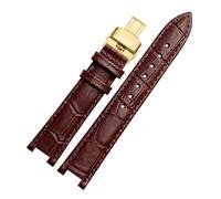 VFEBTSD Genuine Leather Watch Strap Compatible With Tissot Tianwang Folli Follie Michael Kors MK Mk5774 Men Women Notch Watchband 16 18mm Wristband(Orange,20mm-11mm)