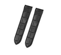 VFEBTSD Leather Watch Strap 20mm 23mm Compatible With Cartier Santos 100 Men's And Women's Folding Clasp Watchband(Black NO Buckle,23mm)