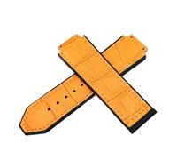 VFEBTSD Leather Watch Strap Compatible With Big Bang Series Bottom Silicone Bracelet Accessories 25mm*19mm With Tools(Orange no buckle)