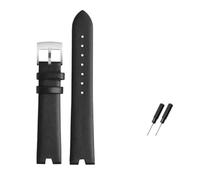 VFEBTSD Leather Watch Strap Compatible With Versus Vspci5621 Sci070016 Sweat-Proof Concave Watchband Accessories 18mm(Black-steel)