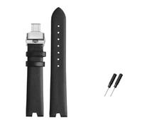 VFEBTSD Leather Watch Strap Compatible With Versus Vspci5621 Sci070016 Sweat-Proof Concave Watchband Accessories 18mm(Black-steel-B)