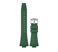 VFEBTSD Liquid Silicone Strap Compatible With Tissot PRX Series Quick Release Men Women Rubber Replacement Watch Band Bracelet 11mm 12mm(Green silver,11mm)