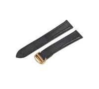 VFEBTSD Litchi Leather Strap Is Suitable Compatible With Cartier London Solo Series WSTA0029 WSTA0030 23mm For Men And Women(Black Gold,23mm)