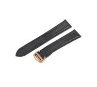 VFEBTSD Litchi Leather Strap Is Suitable Compatible With Cartier London Solo Series WSTA0029 WSTA0030 23mm For Men And Women(Black Rose Gold,17mm)