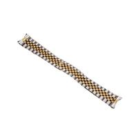 VFEBTSD Luxury Solid Stainless Steel Strap Compatible With Rolex For Jubilee Watch Band 13mm 17mm 20mm 21mm Curved End Metal Bracelet Accessories(Silver Gold,20mm)