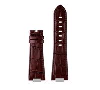 VFEBTSD New Genuine Leather Watchband With Steel End Link Compatible With Tissot PRX Series Watch Band T137.407/410 Super Player Strap Bracelet Blue(Slub brown-no buckle)