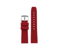VFEBTSD New Silicone Rubber Sport Watchband Compatible With Breitling Watch Strap Avengers Challenger Yellow Wolf Super Ocean Culture Bracelet 22mm(Red Black)