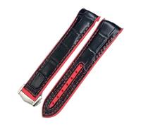 VFEBTSD Nylon Leather Rubber Watchband Compatible With Omega Compatible With Seamaster Speedmaster Planet Ocean 600 Watch Strap(Black Green,22MM_GOLD BUCKLE)
