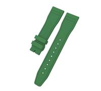 VFEBTSD Orange Blue Fluororubber Watchband 20mm 21mm 22mm Compatible With IWC Pilot Portofino TOP Series IW388114 IW388108 PORTUGIESER Strap(Dark Green,20MM_SILVER BUCKLE 2)