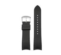 VFEBTSD Quick-release Rubber Strap Compatible With Rolex Submariner Water Ghost Yacht Log Sport Men's Waterproof Sweat Silica Gel Bracelet(Black SK,20mm)