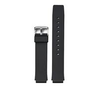VFEBTSD Rubber Strap Compatible With Casio MQ-24 MW-59 Men Women Sport Waterproof Replace Watch Band Bracelet Accessories(Black silver)