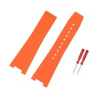 VFEBTSD Rubber Watchband Compatible With Bell & Ross INSTRUMENTS Watch Band BRX5R BR05 Sports Bracelet BR Notched 12mm Silicone Strap(Orange-No buckle)