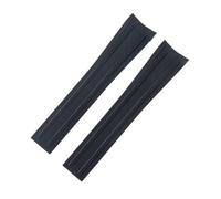 VFEBTSD Scissorable Fluororubber Substitute Emperor Rudder Compatible With Tudor Watch Strap 39mm 1958 Butterfly Folding Buckle Men Watchband 20mm(Black-silver,20MM_1 SILVER BUCKLE)