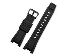 VFEBTSD Silicone Rubber Bracelet Compatible With Casio GST210 GST-W110/S130/B100/S100G/S110/410 Watch Strap Watchband Wristwatches Band(Black Black Buckle)