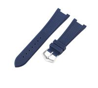 VFEBTSD Silicone Watch Strap Compatible With Patek Philippe 5711 5712G Watchband Special Interface Bracelet Accessories 25mm*13mm Men(Blue-silver)