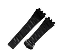 VFEBTSD Soft Silicone Watch Band Suitable Compatible With TAG HEUER Carrera Series watch Strap for Men's Concave Convex Interface Watchband Bracelet(Black-black)
