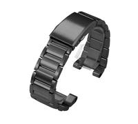 VFEBTSD Solid Stainless Steel Strap Compatible With Casio G-Shock GST-B100 GST-S110/120 GST-W300/400 GST-W110 Men Metal Folding Buckle Watch Band(Black)