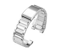 VFEBTSD Solid Stainless Steel Strap Compatible With Casio G-Shock GST-B100 GST-S110/120 GST-W300/400 GST-W110 Men Metal Folding Buckle Watch Band(Silver)