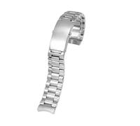 VFEBTSD Solid Stainless Steel Watch Strap Chain Compatible With Omega 007 Compatible With Seamaster Speedmaster Planet Ocean Sports Watchband Bracelet 20mm 22mm(3 Beads-Silvery,20mm)