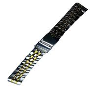 VFEBTSD Solid Stainless Steel Watchband Bracelet Compatible With Breitling Strap 18mm 20mm 22mm 24mm Compatible With AVENGER NAVILIMER SUPEROCEAN Belt(Silver Gold,18mm)