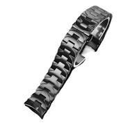 VFEBTSD Stainless Steel 24mm Black Accessories Compatible With Panerai Luminor Series Pam441 111 Arc Interface Men's Watch Straps(Black)