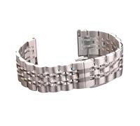 VFEBTSD Stainless Steel Watch Band Bracelet Silver And Gold 20mm 22mm Women Men Straight End Strap Solid Metal Watchband(Silver,22mm)