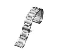 VFEBTSD Stainless Steel Watchband Compatible With Cartier W7100037/W7100041/7100015 Series Metalc Watch Bracelets Men Strap(Silver)