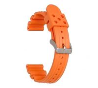 VFEBTSD TPU Watch Strap Suitable For 20mm 22mm Seiko Compatible With CITIZEN Compatible With Longines Conquest Diving Band Bracelet Accessories(Orange01,20mm)