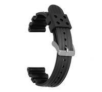 VFEBTSD TPU Watch Strap Suitable For 20mm 22mm Seiko Compatible With CITIZEN Compatible With Longines Conquest Diving Band Bracelet Accessories(Black01,20mm)