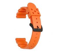 VFEBTSD TPU Watch Strap Suitable For 20mm 22mm Seiko Compatible With CITIZEN Compatible With Longines Conquest Diving Band Bracelet Accessories(Orange02,22mm)
