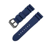 VFEBTSD Watch Band Compatible With Panerai SUBMERSIBLE PAM 111 441 616 Soft Silicone Rubber 22mm 24mm Men Strap(Blue black,24mm)