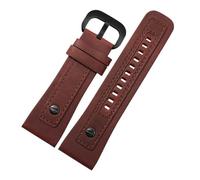 VFEBTSD Watch Band Men's Leather Compatible With Sevenfriday Series P2b02 Q2 / 02 P3 T2 Vintage Brown Black Strap 28mm(Red Brown-black)