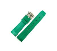 VFEBTSD Waterproof Watchbands Soft Rubber Silicone Watch Strap Compatible With TAG HEUER 22mm Curved End Special Bracelet Green Yellow Red(Green-silver)