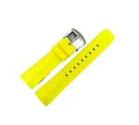 VFEBTSD Waterproof Watchbands Soft Rubber Silicone Watch Strap Compatible With TAG HEUER 22mm Curved End Special Bracelet Green Yellow Red(Yellow-silver)